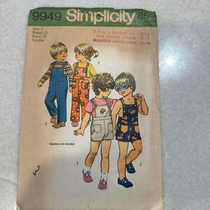 Simplicity Kids' Blue Overall pattern
